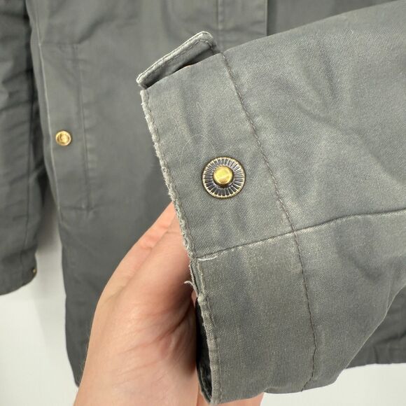 Fjallraven Kiruna Padded Parka Gray G-1000 Hooded Insulated Coat Womens M - Picture 6 of 16